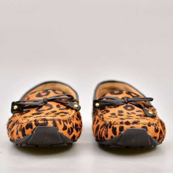 CLARKS DUNBAR DRIVER PONY HAIR SLIP-ON MOCCASIN LOAFERS LEOPARD PRINT WOMEN'S 8 - Picture 6 of 11